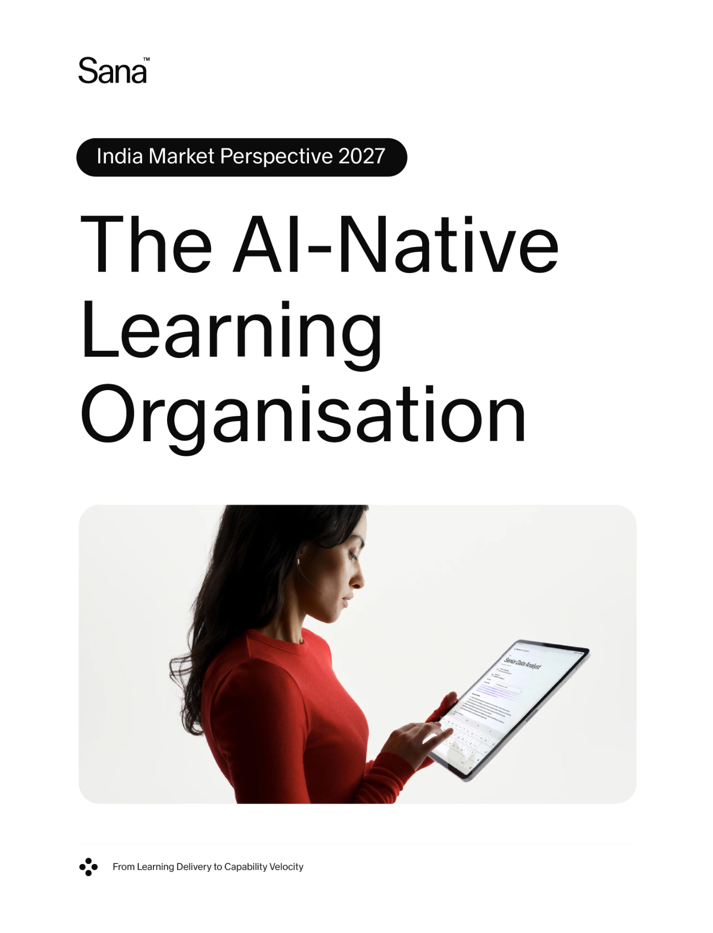 The AI-Native Learning Organisation — India Market Perspective 2027 report cover